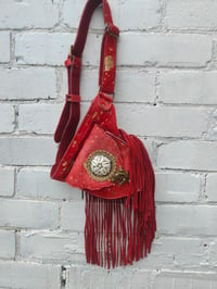 Image 3 of Fringe bum bag RED 