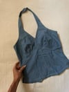 70s denim halter top