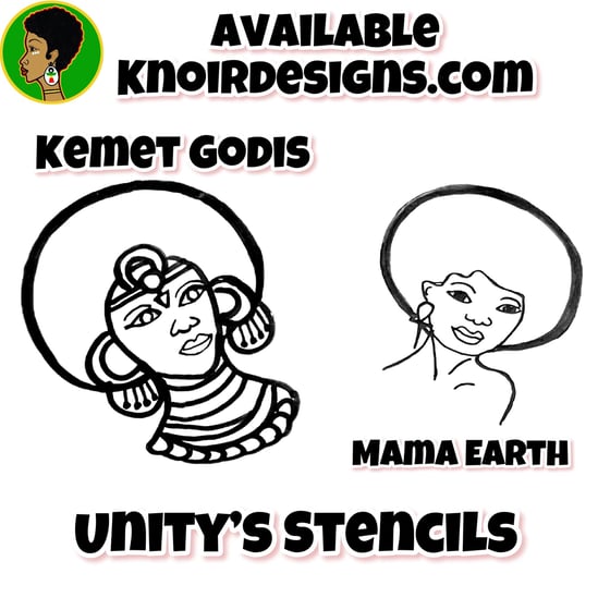 Image of Unity’s Stencils: Kemet Godis & Mama Earth