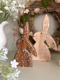Image 2 of SALE!! Dottie Wooden Bunnies ( Set or singles )
