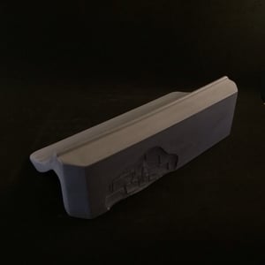 Image of Large Quarter with Brick, Grey.       Approx 10 3/4” Wide X 5” Deep,  3” High