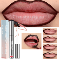 Image 1 of Waterproof Lip Liner Peel Off Tattoo Lipgloss Waterproof Long Lasting Matte Lip Tint Brown Contour T