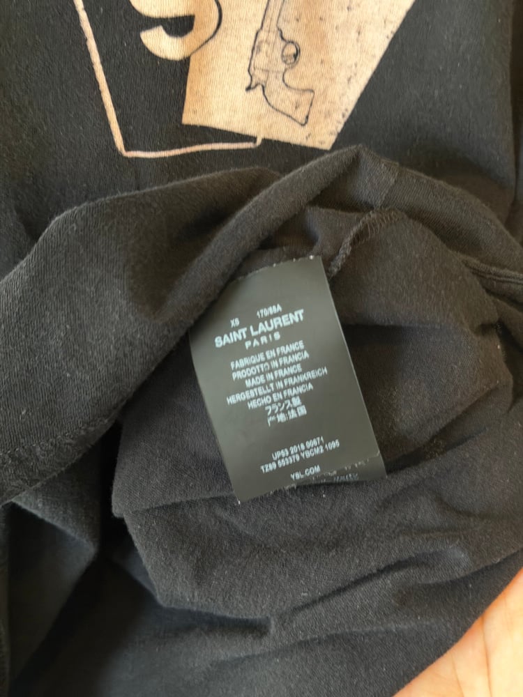 Image of Saint Laurent SS18 Gun Roses Tee