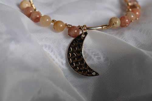 Image of Moon Sunstone Hoops