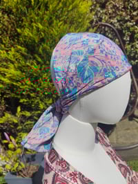 Image 1 of Boho head wrap with Wire - sari fabric baby pink