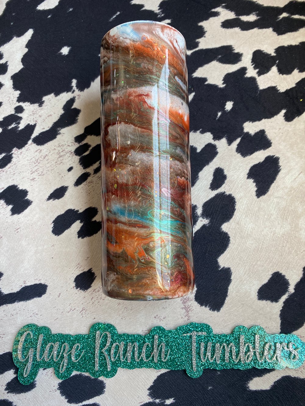 20 oz. Western skies alcohol ink 