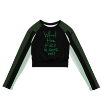 Image 1 of WTF is going on? Recycled Long-Sleeve Crop Top