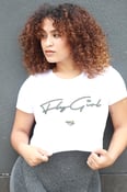 Image of White w/ Black, Yellow, & Red FlyGirl Tee
