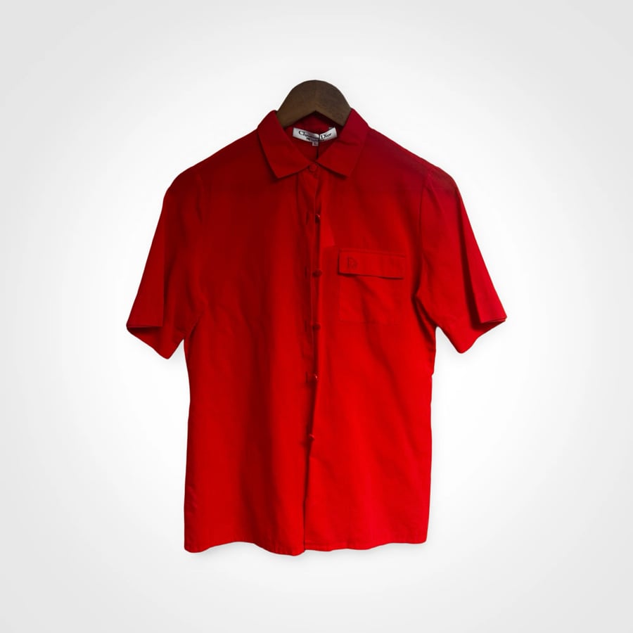 Image of Christian Dior Vintage Red Button Up