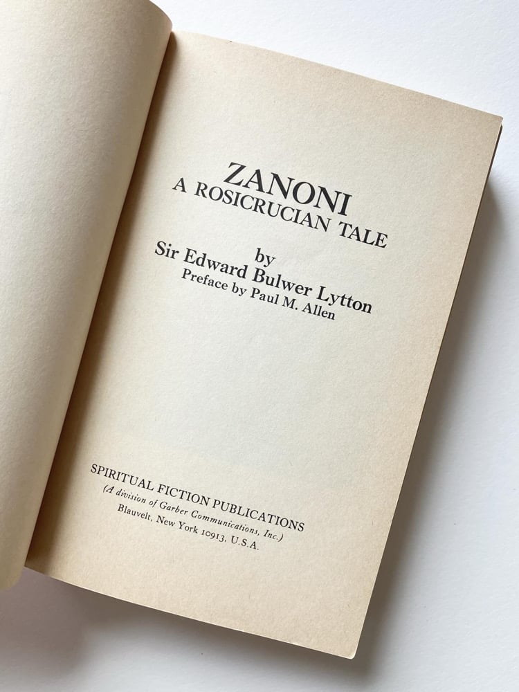 Zanoni: A Rosicrucian Tale Image 3