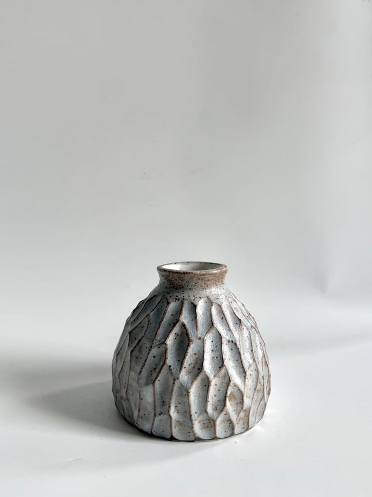 Image of Rusty blue bud vase 