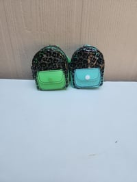 Image 1 of Leopard mini backpack keychain