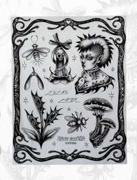 Image 1 of Enchanted Flash Sheet (black and grey) 