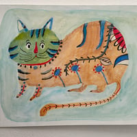 Image 5 of Original painting on art board -cat prince 