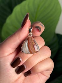 Image 1 of LAGUNA LACE AGATE PENDANT WITH CHAIN W (.925 SS)