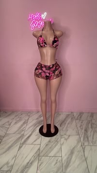Flower mesh swimsuit 