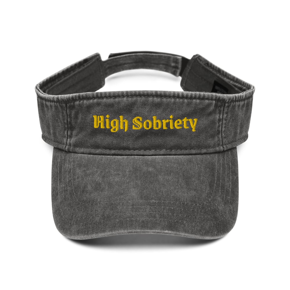 Image of "High Sobriety" Denim visor
