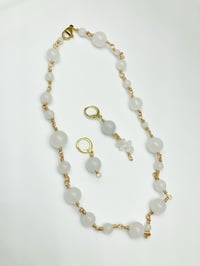 Image 3 of Jade necklace and earrings set 