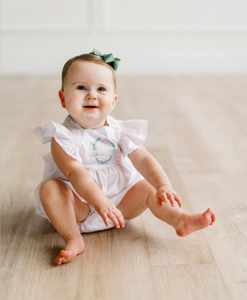 Custom Legacy Birthday Pinafore Dress or Bubble | Elizabeth Layne Heirloom Custom Legacy Birthday Pinafore Dress or Bubble | Elizabeth Layne Heirloom