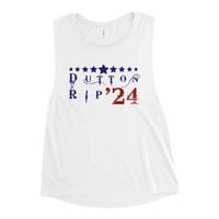 Image 3 of Dutton Rip '24 Tank, Flowy Swoop Ladies’ Muscle Tank from PatriotsCo.com