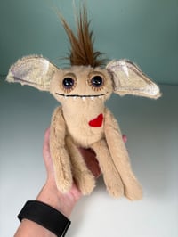 Image 4 of Happy Weighted Toothy Monster w/ Tail - Tan