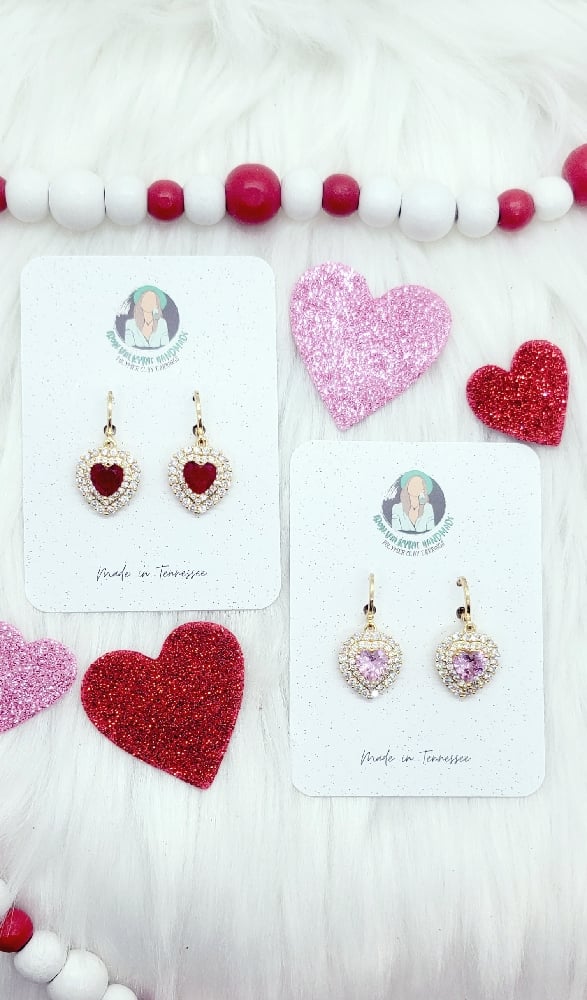 Image of Heart Huggie Hoops