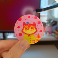 Image 2 of Strawberry racoon sticker