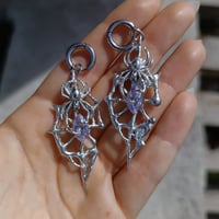Image 2 of Spider Web Earrings