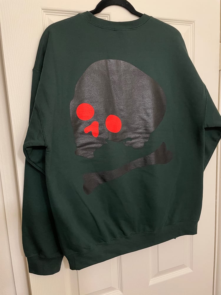 Image of Skull Crewneck-Green