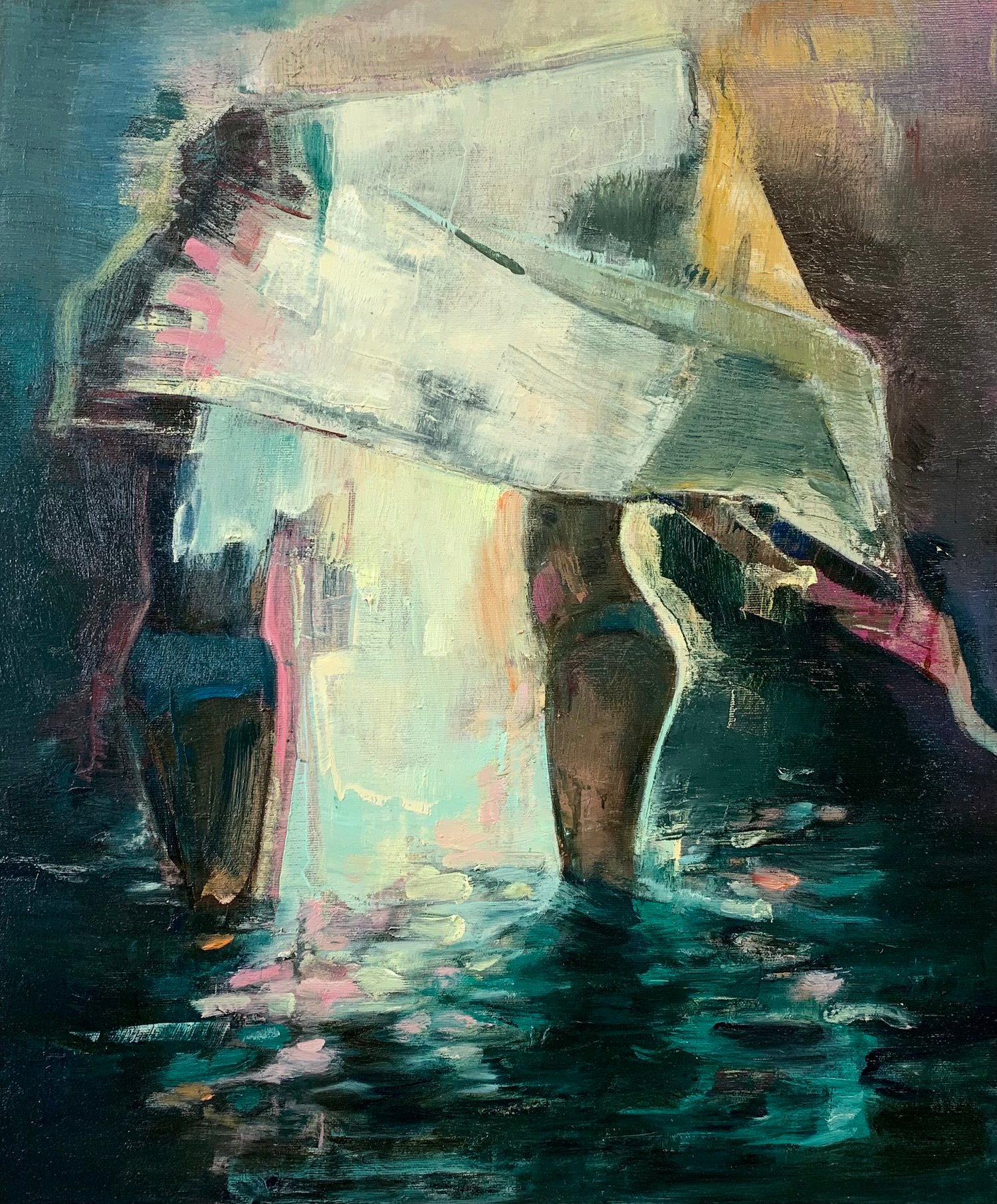 Image of Painting / maleri / "Midsommar" / 50x60 cm
