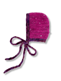 Image 1 of Sofie and Iris multi color Dark Plum and Dark Pink Beaded Bonnet