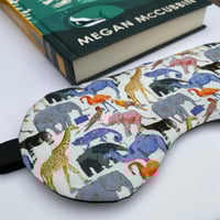 Image 2 of Liberty Safari Eye Mask // Liberty Sleep Mask // Animal Gift // Liberty Tana Lawn