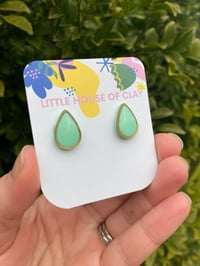 Image 2 of TEARDROP STUDS - Mint