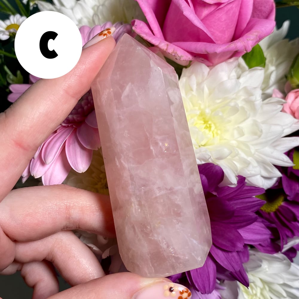 Image of High Quality Rose Quartz Tower 