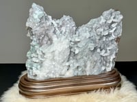 Image 17 of Druzy Quartz Crystal With Green Fluorite #452 