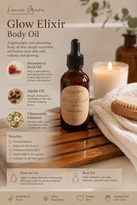 Image 2 of Glow Elixir Body Oil -Nectar Haze 2oz