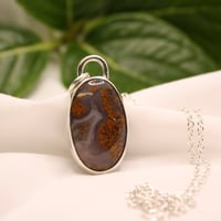 Image 1 of Flamed Agate Necklace Pendant 
