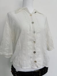 Image 2 of Vintage white button shirt // L