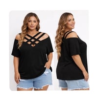 Image 3 of New 4X SHEIN Curve Black Top #415*8
