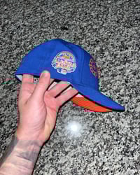 Image 5 of  1 of 1 ORANGE BRIM NY METS CUSTOM FITTED CAP