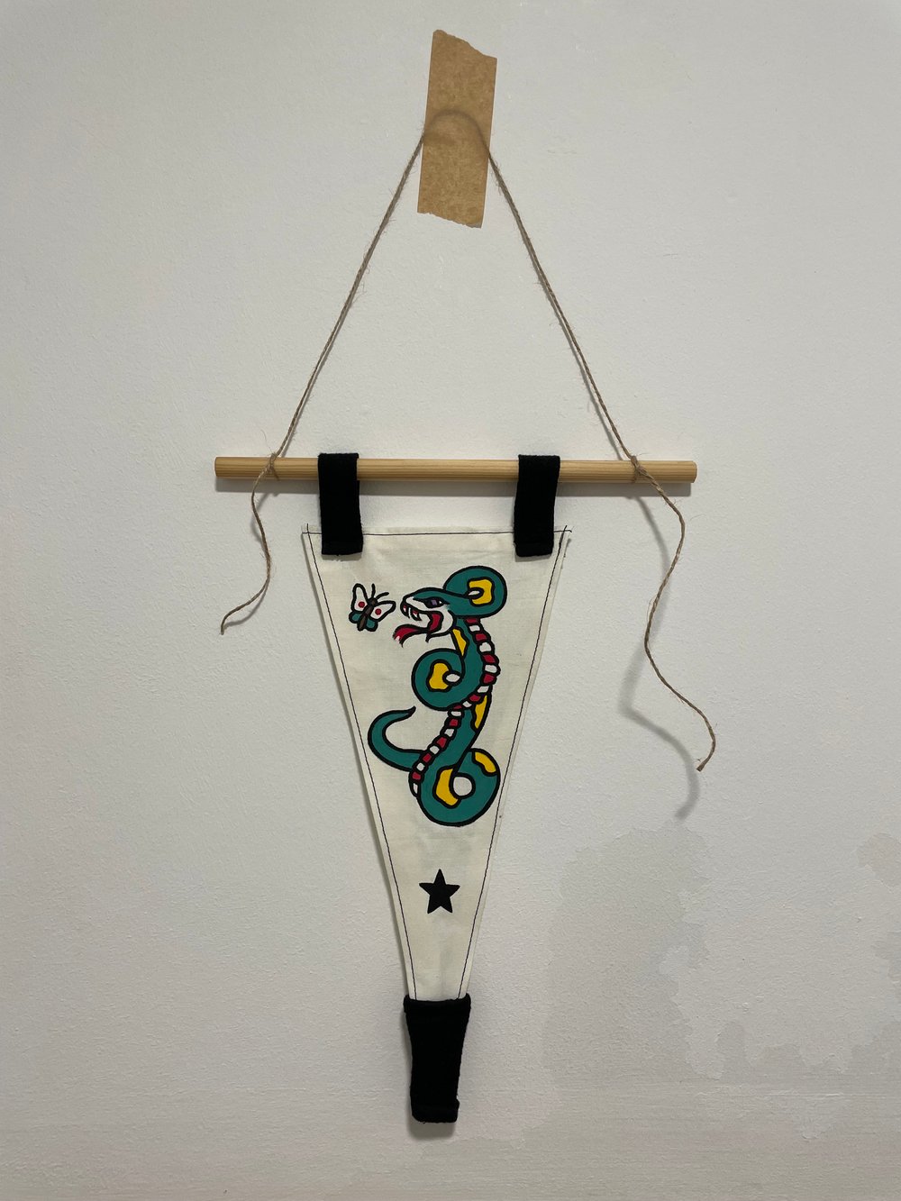 Image of Handmade snake flag