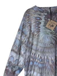 Image 5 of L Unisex Adult Soft Long Sleeve Tee in Stone Spiral Ice Dye