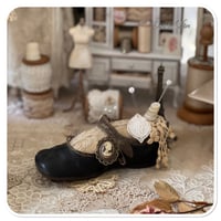 Image 1 of Handmade Vintage black mary Jane shoe Pin Cushion