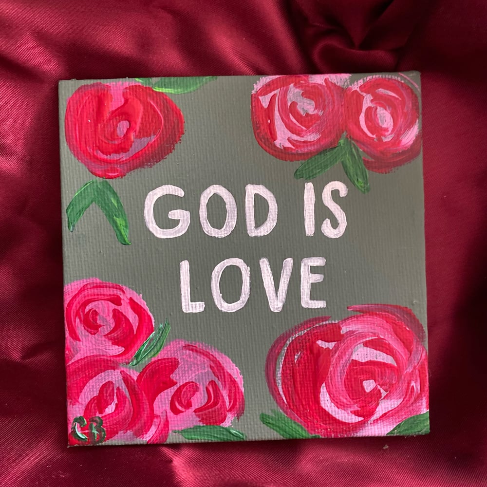 Image of God is love - Mini with roses