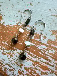 Image 7 of green tourmaline and opal earrings