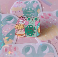 Image 2 of Froggy Meal Enamel Pin