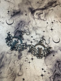 Image 1 of Bat Earrings - Swirl