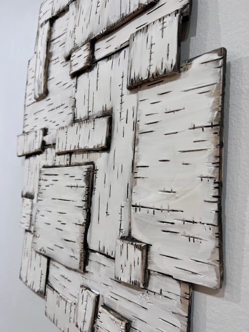 Image of Modular Birch Wall Sculpture 1- Lenore Lampi