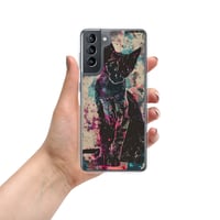 Image 17 of Colorful Watercolor Black Cat Painting Clear Case for Samsung®