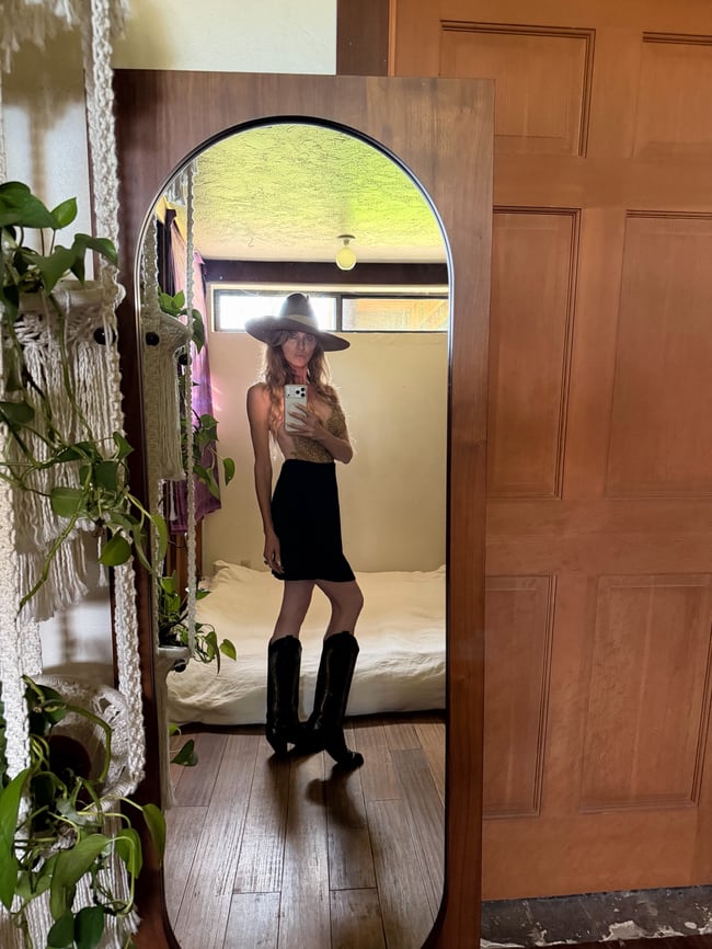 80s slinky velvet mini skirt 